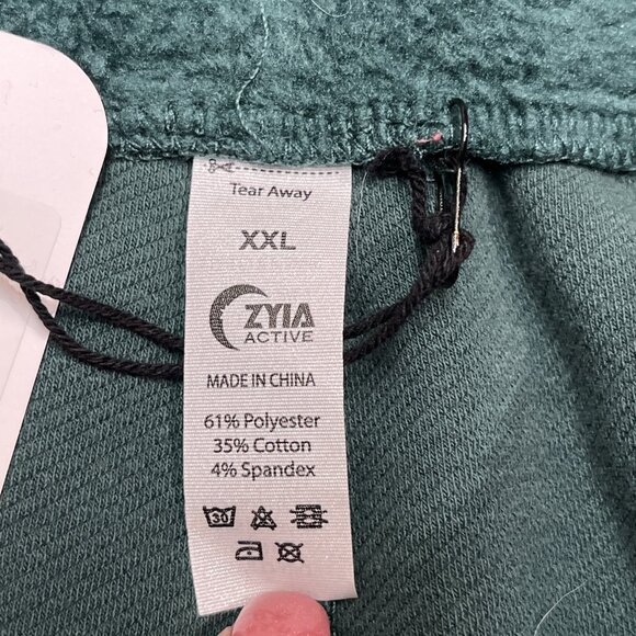 Zyia Active Pants Womens XXL Pine Green Telluride Fleece Pull On Loungewear Soft - Picture 9 of 10